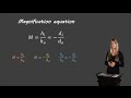Magnification Equation for Lenses Quiz