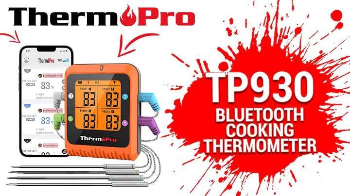 ThermoPro TP930 Wireless Bluetooth Cooking Thermometer Setup Video