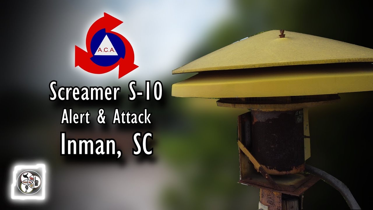 ACA Screamer S-10 Siren Test - Full Alert & Attack - Inman, SC