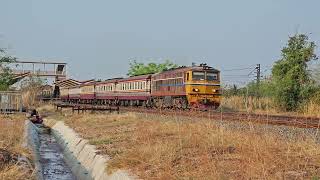 Alsthom 4137 ขบวน 415 นครราชสีมา-หนองคาย 21/2/2568 #สถานีโนนทองหลาง #รถไฟ