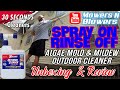 30 SECONDS OUTDOOR ALGAE MILDEW & MOLD CLEANER HOME FENCE MASONRY WOOD PATIO EASY SPRAY ON RINSE OFF