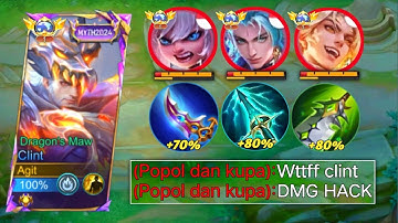 CARA MAIN AGGRESSIVE LAWAN POPOL & KUPA!! PERFECT ONE SHOT BUILD FOR CLINT - Mobile Legends