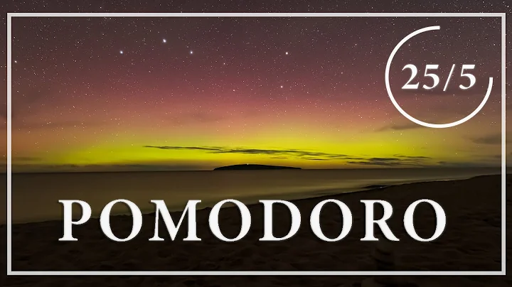 Pomodoro Timer - 25 Minutes | Northern Lights over the Ocean