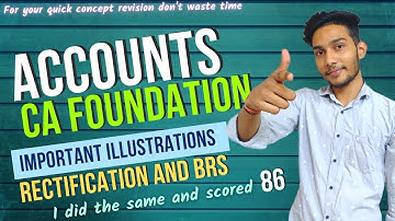 Mastering Rectification of Errors & BRS: Essential Illustrations for CA Foundation (June 