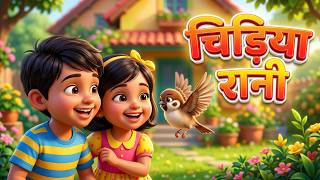 Chidiya Rani Badi Sayani |  Hindi Nursery Rhymes | Kids Songs | Baby Songs | Kushu TV BabyRhymes