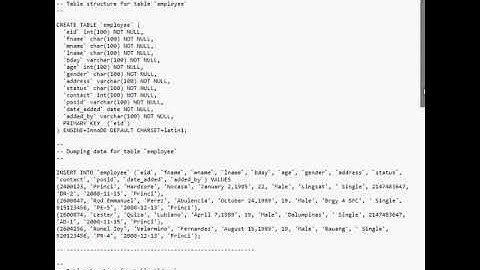 Google Dork: Find database SQL files