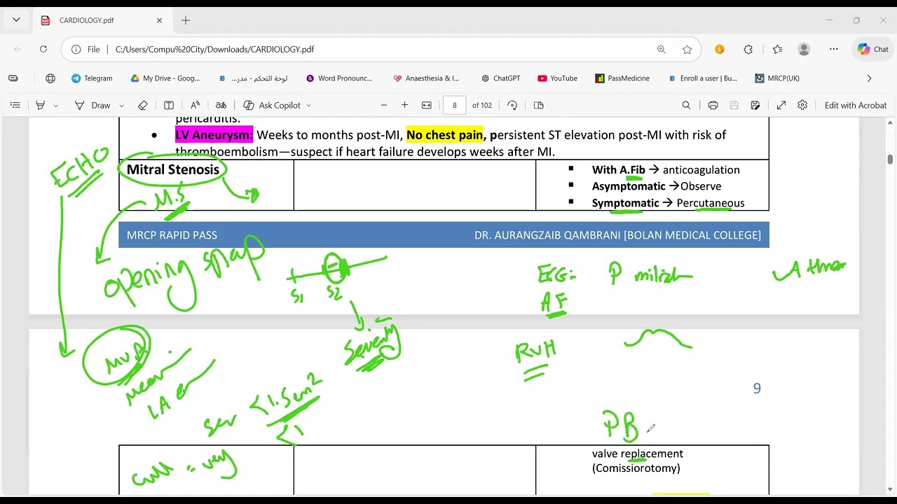 Cardiology MRCP - Rapid Pass notes revision 3