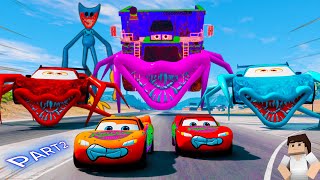 Epic Escape: Lightning McQueen vs. Spooky Spider Eater Cars Showdown! New Compilation part2! BeamNG