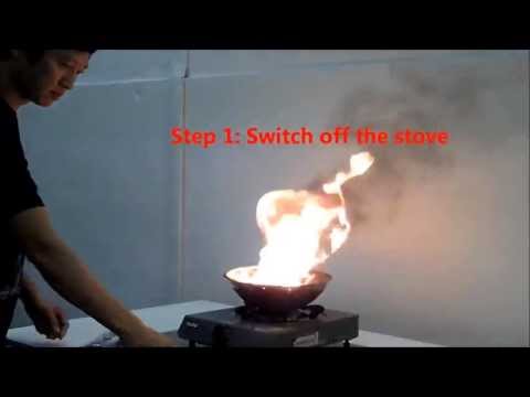 How to extinguish a Cooking Oil Fire