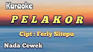 PELAKOR | KARAOKE LAGU KARO | NADA CEWEK