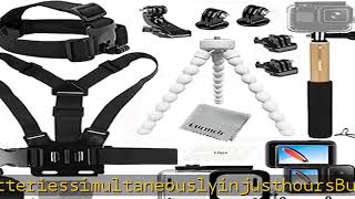 Gurmoir Accessories Kit with Battery and Charger for GoPro Hero 12 11 10 9 Black, 2 Batteries 3-Cha screenshot 5