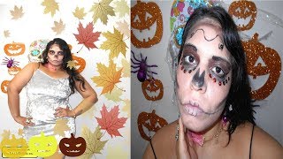 ☠☠Sugar Skull Halloween Dress Whole Outfit Idea☠☠