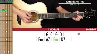 American Pie  Guitar Cover Don McLean 🎸|Tabs + Chords|