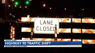 DOTD announces planned traffic shift on US 90 in Broussard