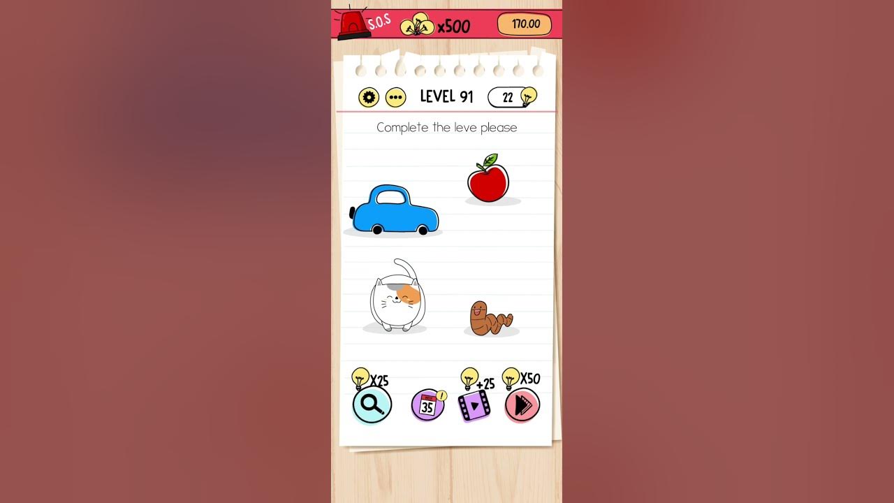 Brain Test Level 91 Answer - Complete The Leve Please - YouTube