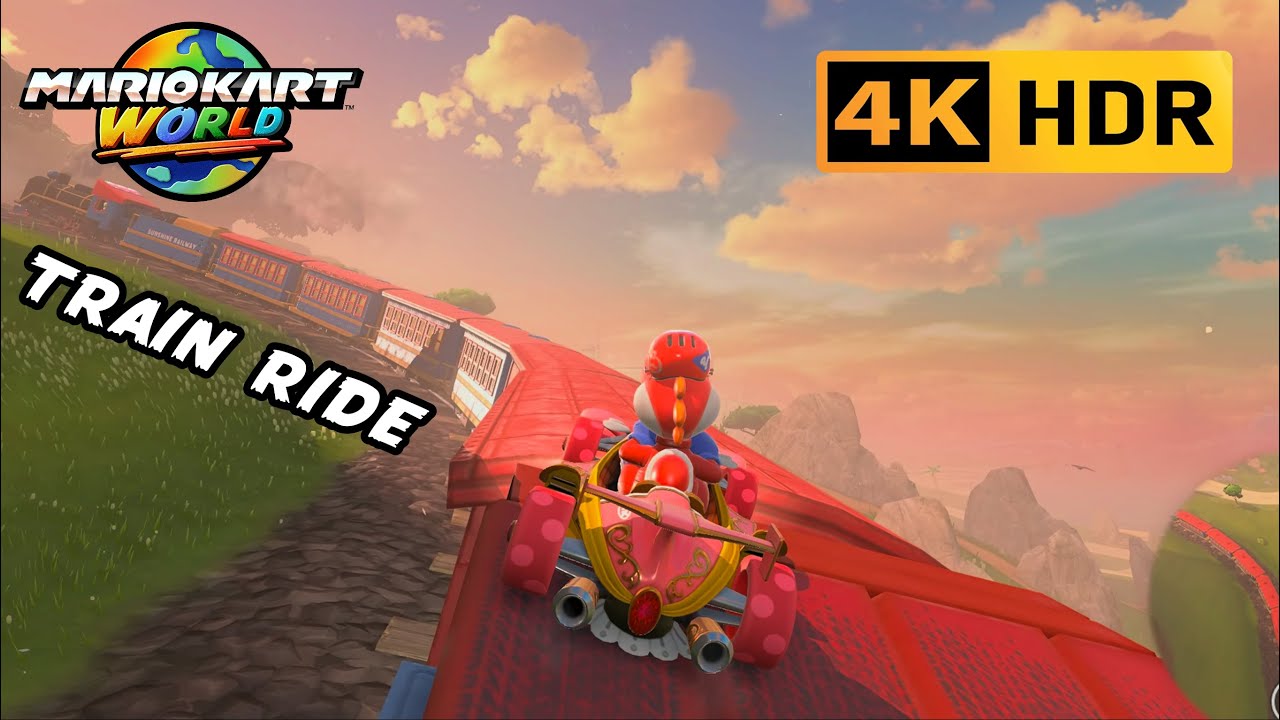Train Ride [Beach Line] | Mario Kart World [4K HDR] (Nintendo Switch 2)