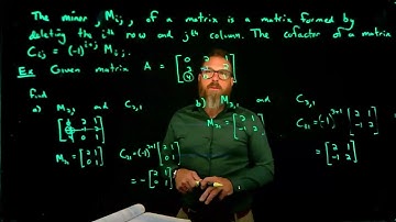 Determinant of a matrix using cofactor expansion