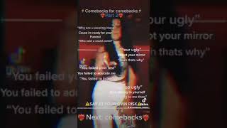 Comebacks for comebacks TikTok