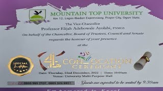 MTU 4th CONVOCATION CEREMONY 22nd December 2022