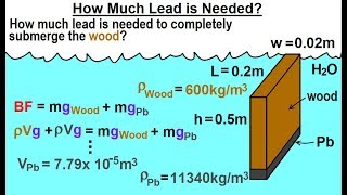 Physics - Ch 33A Test Your Knowledge: Fluid Statics (39 of 42) How Much Lead is Needed?