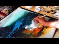 Semi Abstract Landscape Painting Watercolor | Experimental Watercolour Techniques | Shahanoor Mamun