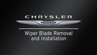 Wiper Blade Removal and Installation | How To | 2020 Chrysler Pacifica