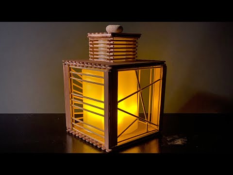 How to make a lantern from ice lolly sticks