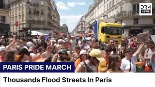 Paris Pride March: Thousands Flood Streets for Paris Pride 2025 | Live Scenes | AA1G