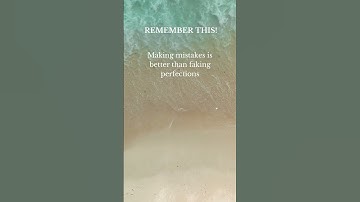 Making mistakes is better than faking perfections #mistakes #perfection #reelsvideo