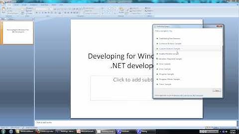 Developing for Windows 7: Introduction