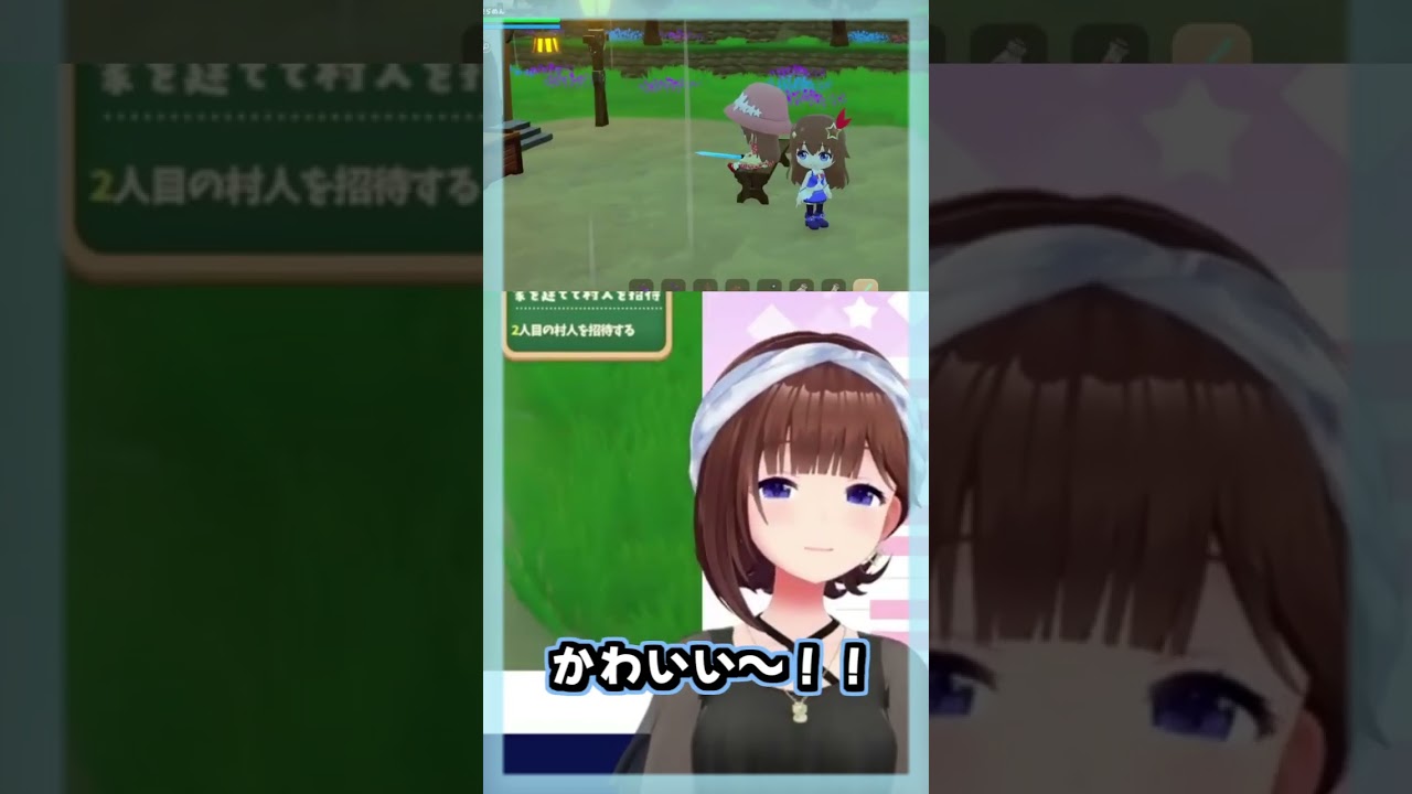 村にやってきた、もう一人のそらちゃんと対面するそらちゃん【ときのそら/ホロライブ切り抜き/ぷちホロの村】#shorts #vtuber #hololive