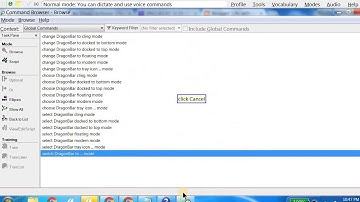 Dragon NaturallySpeaking tutorial : Discovering commands for modifying the Dragon bar