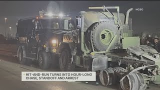 Chase with military-style vehicle ends in SWAT standoff, Pct 4 says @CW39Houston