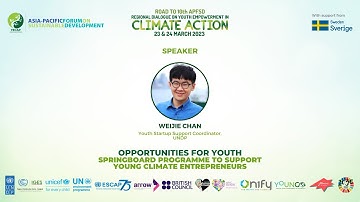 Opportunities for Youth: Springboard Programme to Support Climate Entrepreneurs - Day 2 R. Dialogue