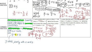 5-4: Inverse Variation Part 3 - Combined Variation