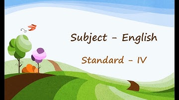 Standard: IV, Subject: English, Topic: It