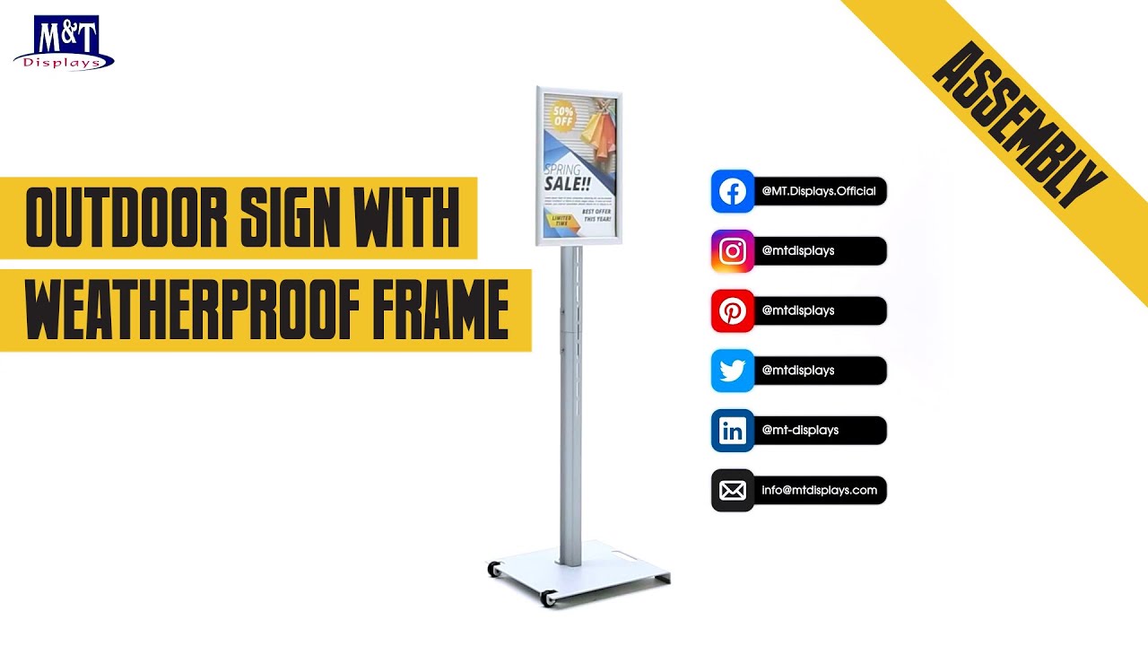 Outdoor Sign With Weatherproof Frame For Global YouTube