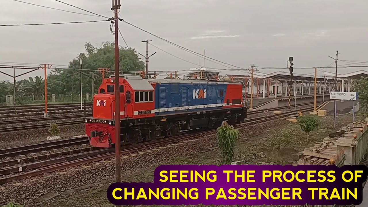SEEING THE PROCESS OF CHANGING PASSENGER TRAIN LOCOMOTIVES