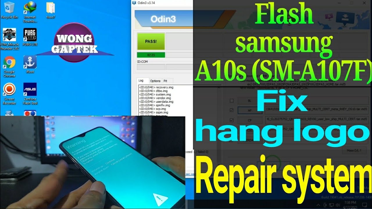 Flash samsung A10s (SM-A107F) via odin