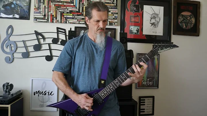 Metal guitarist playing along with saxophone - Hal...