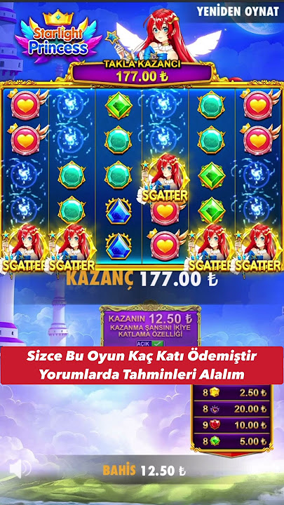 Sizce Bu Oyun Kaç Katı Ödemiştir? 6 Scatter Yoruma Gel | Starlight Princess | #slotcasino #slot