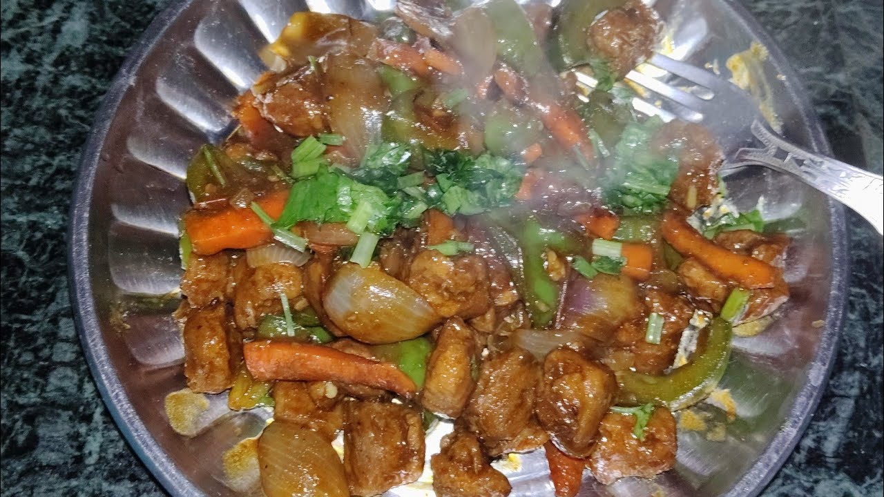 #सोया चिल्ली recipe