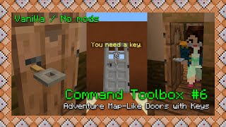 How I Made Adventure Map-Like Doors with Keys! | Minecraft Java 1.17+ | Command Toolbox #6