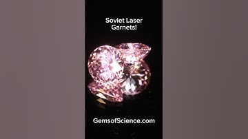 Soviet laser garnets!  Check them out at Gems of Science!  #garnet #crystals #science #laser #pink