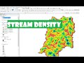 Drainage Stream Density & Drainage frequency  of a basin using Arc-Gis.