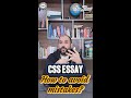 CSS/PMS Essay - How to Avoid Mistakes