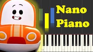 🎹 Go Go Cory Carson Theme Song Easy Piano Tutorial | Nano Piano 🚗