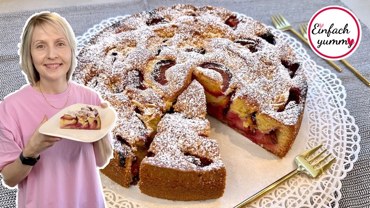 Traumhafter Zwetschgen Sandkuchen 💕  -  Pflaumen Sandkuchen  -   Thermomix® TM5/TM6