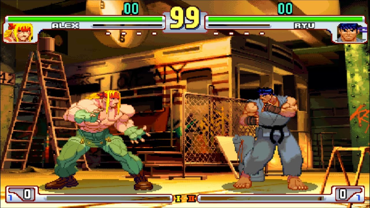 Alex vs Ryu! Street Fighter III CPU vs CPU