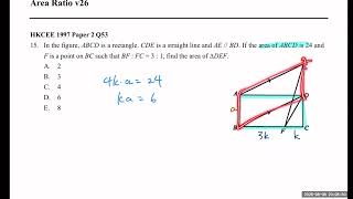 HKCEE 1997 Paper 2 Q53 Area ratio